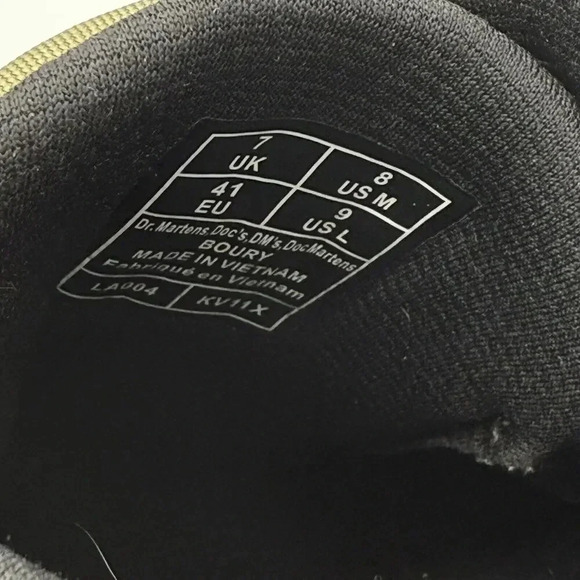 Dr. Martens Boury Nylon & Leather‎ Men's Boots Olive Green Size M 8 / L 9 - Picture 7 of 7